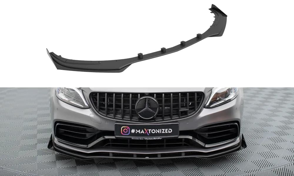 Передній сплітер Street Pro + Flaps Maxton Mercedes-AMG C63 Sedan / Estate W205 Facelift - фото My Tuning Lab