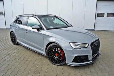 Передній сплітер Maxton V2 Audi RS3 8V Sportback (чорний глянець) - фото My Tuning Lab