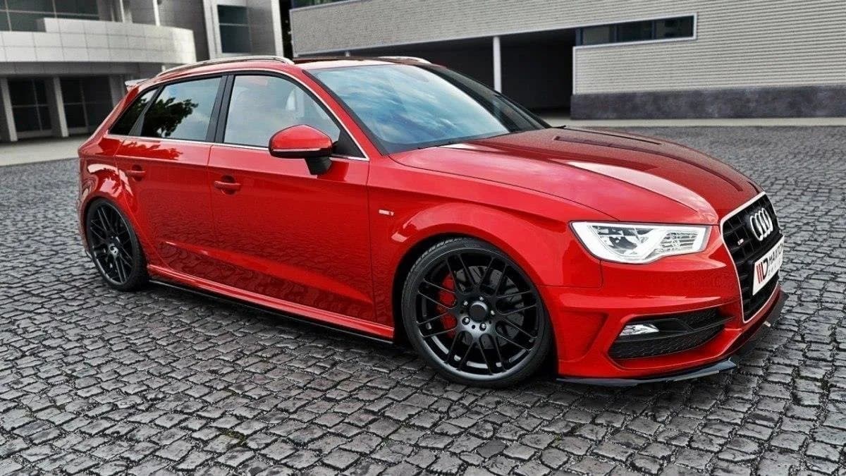 Накладки на пороги V.1 Maxton Audi S3 / A3 S-Line Sportback 8V / 8V Facelift - фото My Tuning Lab