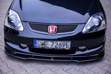 Передній сплітер Maxton V1 Honda Civic EP3 (MK7) Type-R/S рестайлінг (чорний глянець) - фото My Tuning Lab