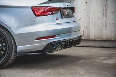 Задні сплітери boczne Maxton V2 Audi S3 Sedan 8V Facelift (чорний глянець) - фото My Tuning Lab