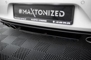 Задній сплітер srodkowy Maxton Volkswagen Golf MK7 R (z dyfuzorem) (чорний глянець) - фото My Tuning Lab