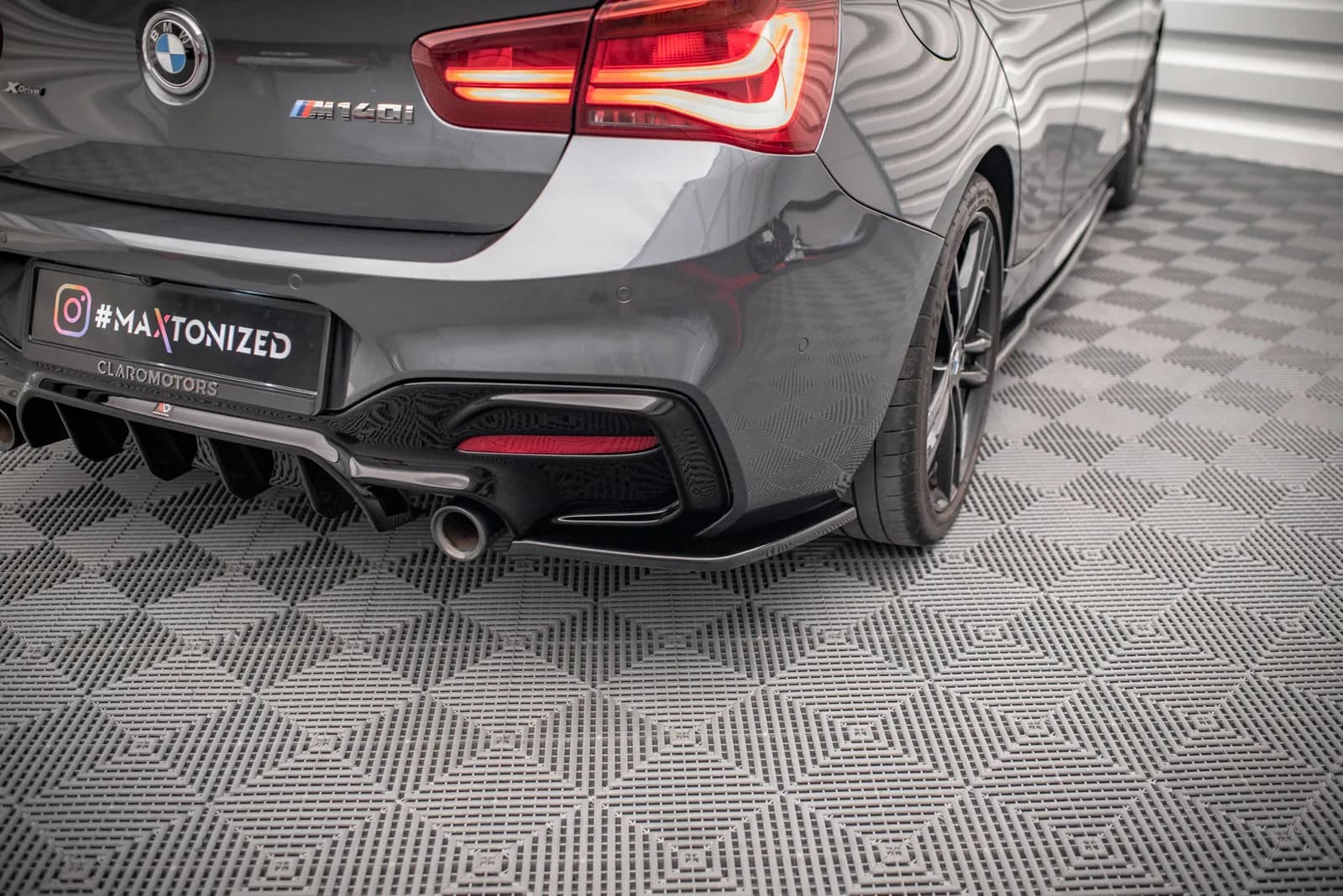 Задні сплітери boczne Maxton BMW 1 F20 рестайлінг M-Power (чорний глянець) - фото My Tuning Lab