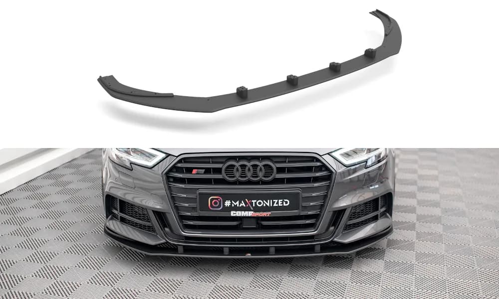 Передній сплітер Street Pro Maxton Audi S3 / A3 S-Line Sportback 8V Facelift - фото My Tuning Lab