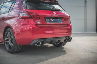 Задня накладка + Atrapa Вихлопu Maxton Peugeot 308 GT Mk2 Facelift - фото My Tuning Lab