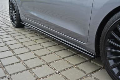 Накладки на пороги Maxton Hyundai i30 MK2 (чорний глянець) - фото My Tuning Lab