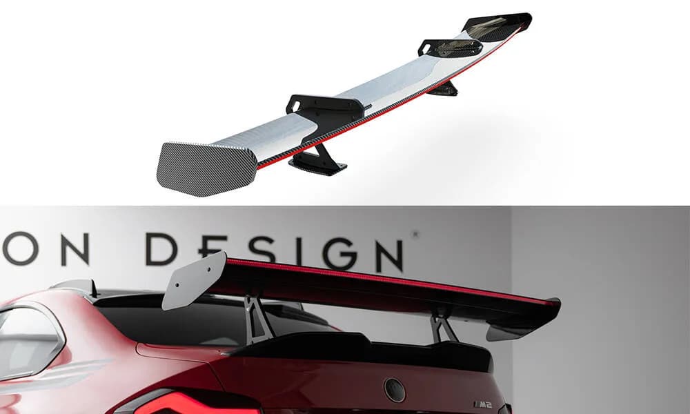 Karbonowy Spoiler Z Górnymi Mocowaniami + LED Maxton BMW M2 G87 - фото My Tuning Lab