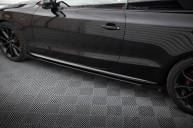 Накладки на пороги Street Pro + Flaps Maxton Audi A5 / A5 S-Line / S5 Coupe / Cabrio 8T / 8T Facelift - фото My Tuning Lab