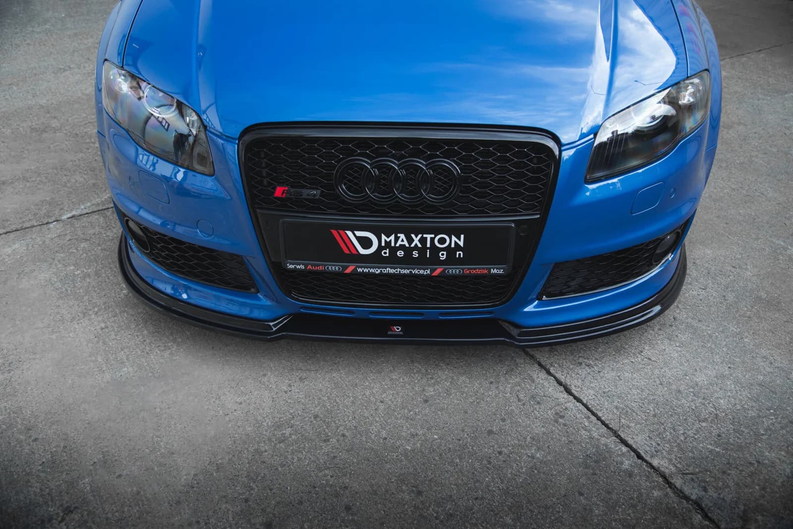 Передній сплітер V.1 Maxton Audi RS4 B7 - фото My Tuning Lab