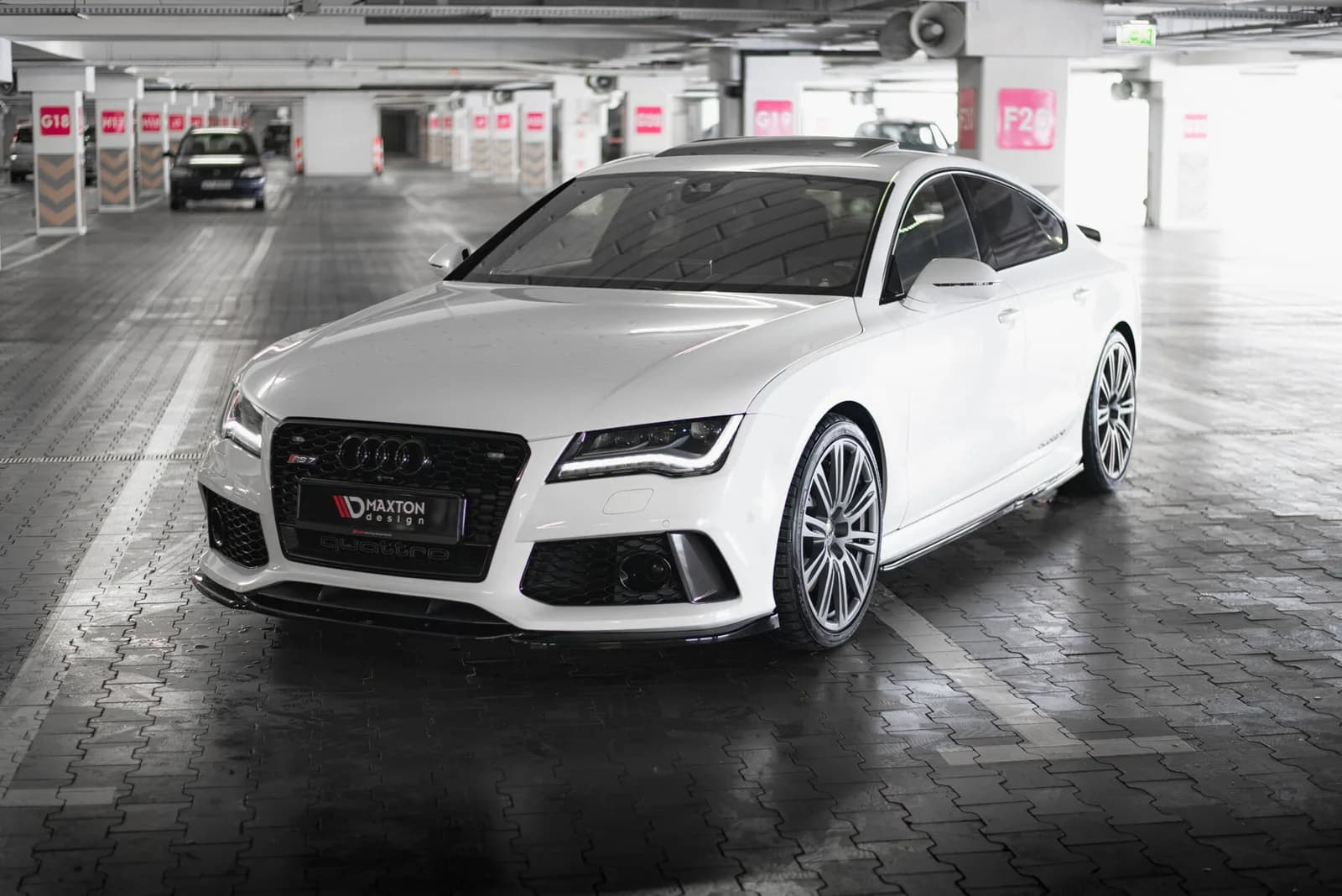 Передній сплітер V.4 Maxton Audi RS7 C7 - фото My Tuning Lab