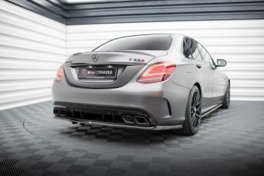 Задній сплітер (Z Dyfuzorem) Maxton Mercedes-AMG C63 Sedan / Estate W205 Facelift - фото My Tuning Lab