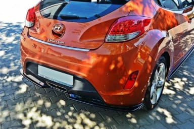Задній сплітер Maxton Hyundai Veloster (чорний глянець) - фото My Tuning Lab