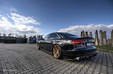Продовження спойлера Maxton Audi S8 D4 FL (чорний глянець) - фото My Tuning Lab