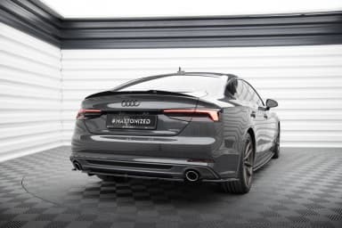 Задні сплітери boczne Maxton Audi A5 S-Line F5 Sportback (чорний глянець) - фото My Tuning Lab
