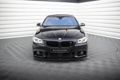 Передній сплітер Maxton V2 BMW 5 F10/F11 M-пакет (чорний глянець) - фото My Tuning Lab