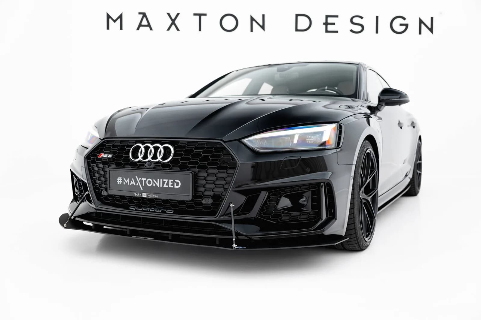 Передній сплітер Racing V.1 Maxton Audi RS5 Coupe / Sportback F5 - фото My Tuning Lab