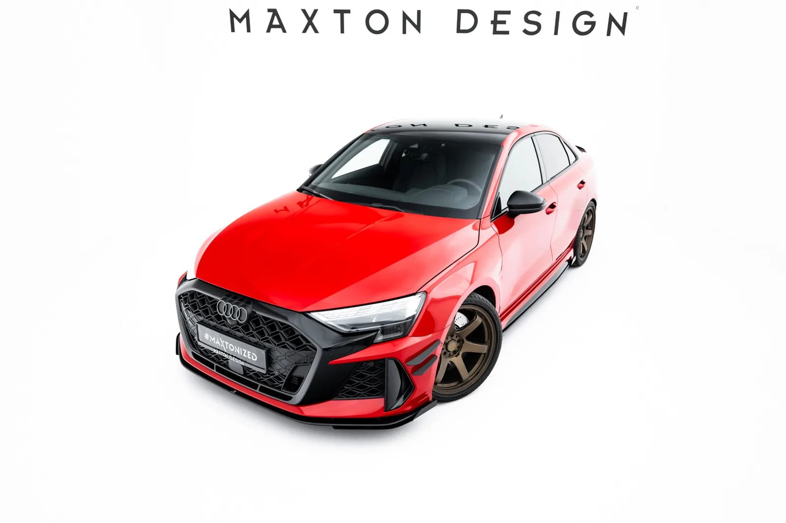 Передній сплітер Street Pro + Flaps Maxton Audi RS3 Sedan / Sportback 8Y Facelift - фото My Tuning Lab