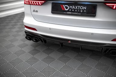 Задня накладка + Atrapa Вихлопu Maxton Audi A6 S-Line / S6 C8 / C8 Facelift - фото My Tuning Lab