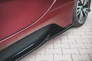 Накладки на пороги Maxton BMW i8 (чорний глянець) - фото My Tuning Lab