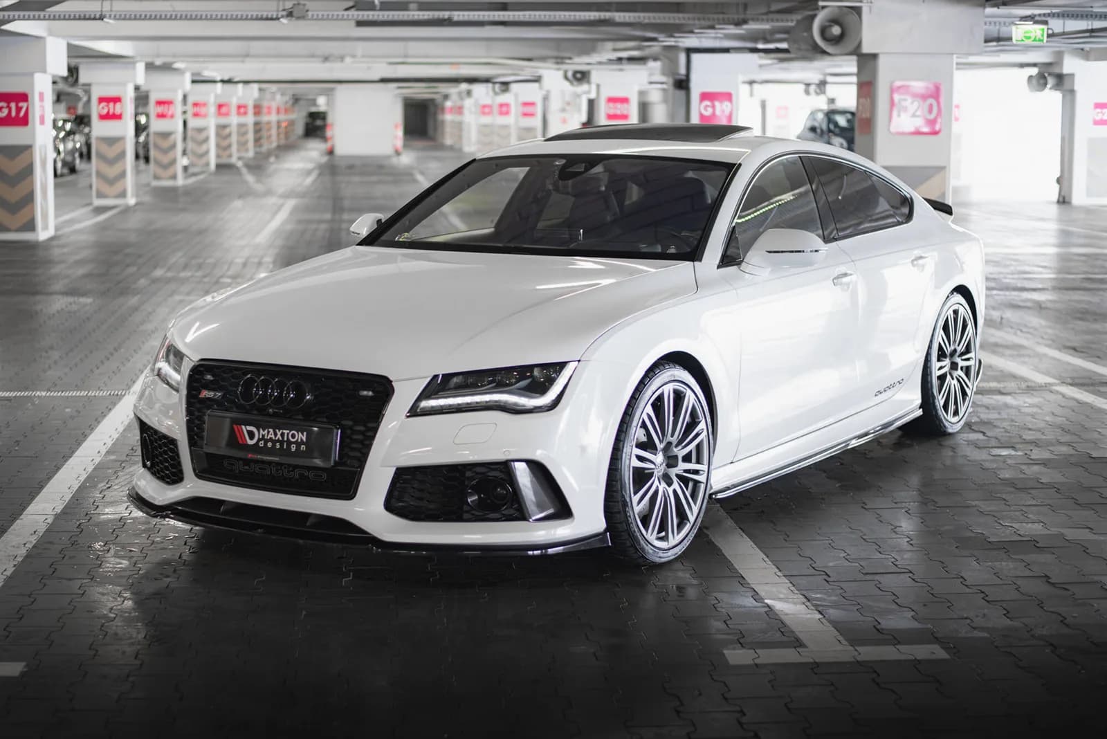 Передній сплітер V.3 Maxton Audi RS7 C7 - фото My Tuning Lab