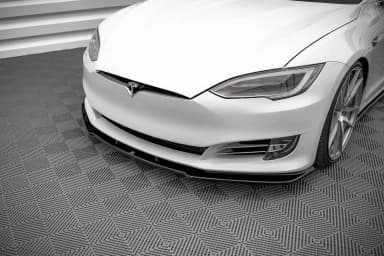 Передній сплітер Maxton V1 Tesla Model S рестайлінг (чорний глянець) - фото My Tuning Lab