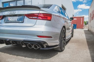 Задні сплітери boczne Maxton V2 Audi S3 Sedan 8V Facelift (чорний глянець) - фото My Tuning Lab