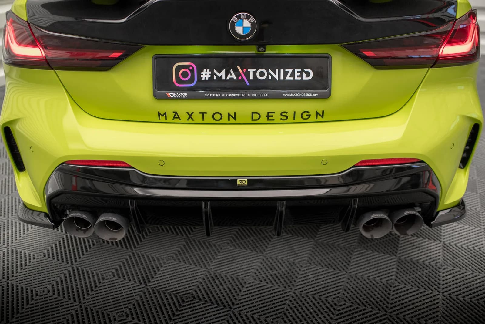 Задня накладка V.3 Maxton BMW 1 F40 M-пакет/ M135i / 128ti (Wersja Z Podwójnym Вихлопem) - фото My Tuning Lab