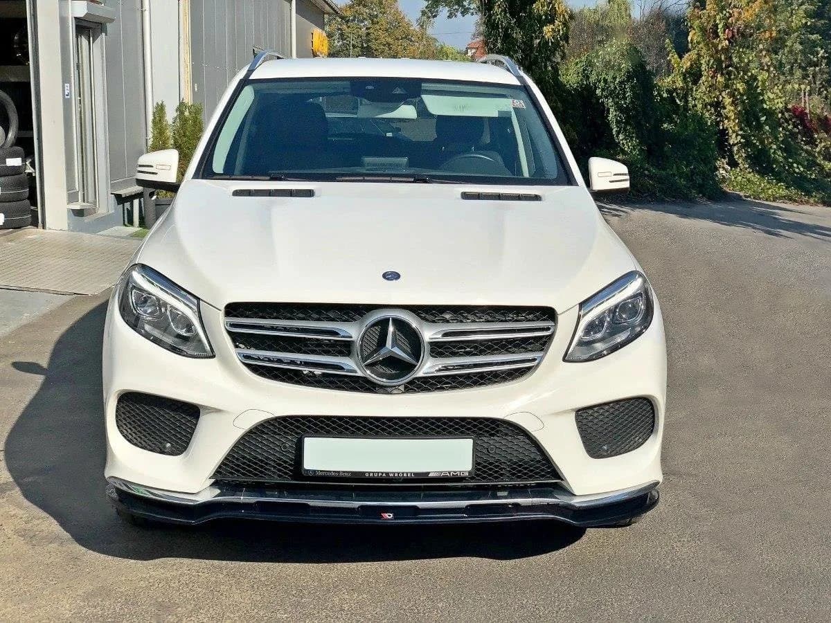 Передній сплітер Maxton V1 Mercedes GLE W166 AMG-Line (чорний глянець) - фото My Tuning Lab