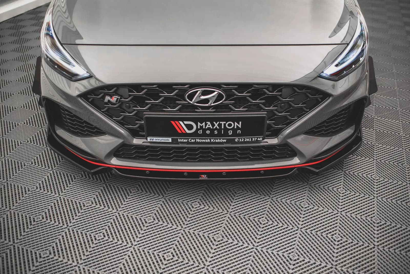 Передній сплітер V.1 + Flaps Maxton Hyundai I30 N / I30 N-Line Hatchback/Fastback Mk3 Facelift - фото My Tuning Lab