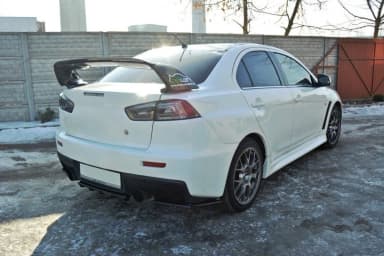 Задній сплітер srodkowy Maxton Mitsubishi Lancer Evo X (z dyfuzorem) (чорний глянець) - фото My Tuning Lab