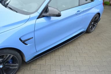 Накладки на пороги Maxton BMW M4 F82 (чорний глянець) - фото My Tuning Lab