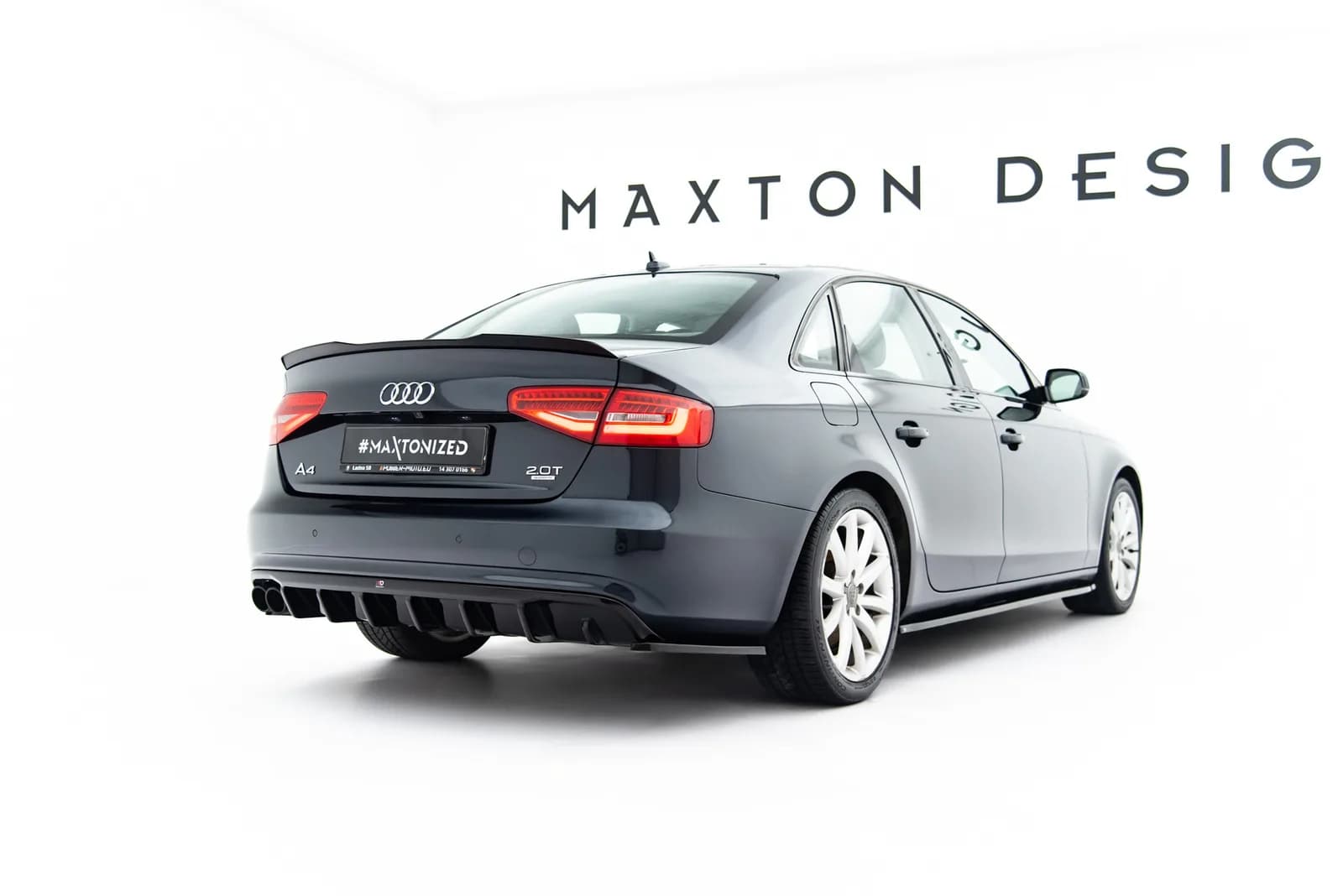 Задня накладка Maxton Audi A4 B8 Facelift (Wersja z podwójnym Вихлопem z jednej strony) - фото My Tuning Lab