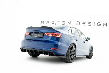 Задня накладка Maxton Audi A3 Sedan 8V (Wersja z pojedynczymi końcówkami Вихлопu po obydwu stronach) - фото My Tuning Lab