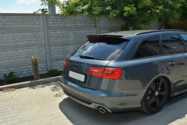 Задні сплітери boczne Maxton Audi A6 C7 S-Line Avant (чорний глянець) - фото My Tuning Lab