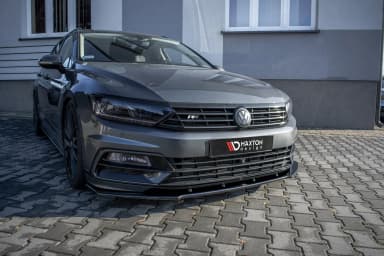 Передній сплітер V.1 Maxton Volkswagen Passat R-Line B8 - фото My Tuning Lab