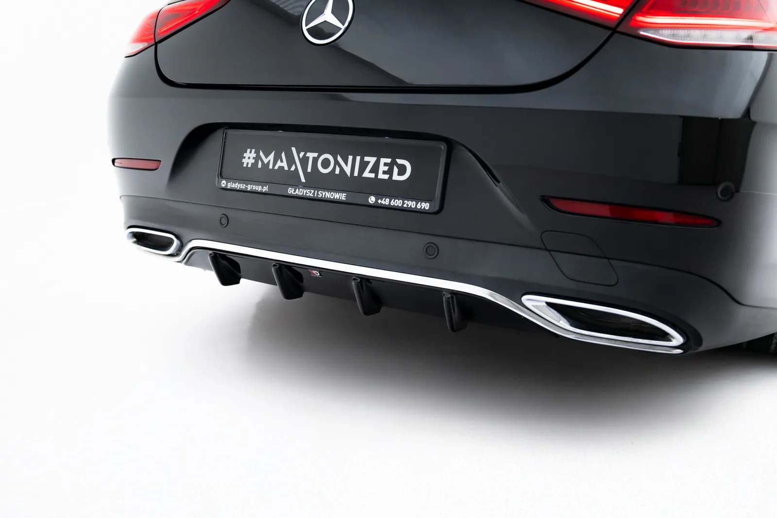 Задня накладка Maxton Mercedes-Benz CLS AMG-Line C257 (чорний глянець) - фото My Tuning Lab