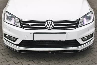 Передній сплітер Maxton V1 Volkswagen Passat B7 R-Line (чорний глянець) - фото My Tuning Lab