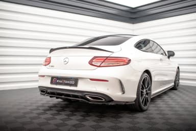 Задній сплітер (Z Dyfuzorem) Maxton Mercedes-Benz C Coupe AMG-Line C205 Facelift - фото My Tuning Lab