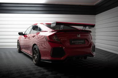 Karbonowy Spoiler Z Wewnętrznymi Wspornikami + LED Maxton Honda Civic SI Mk10 - фото My Tuning Lab