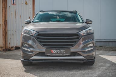 Передній сплітер Maxton Hyundai Tucson MK3 (чорний глянець) - фото My Tuning Lab