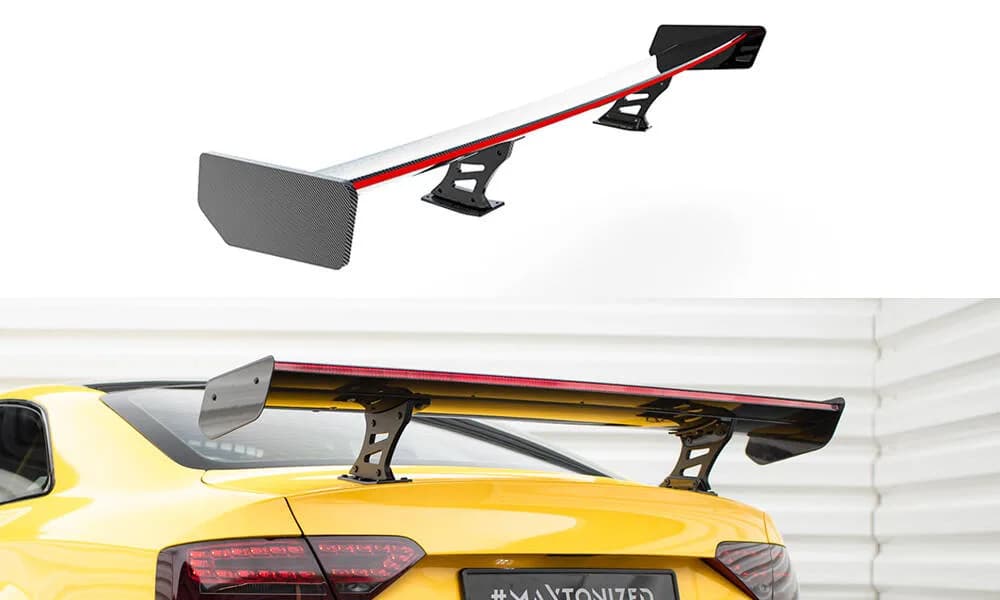 Karbonowy Spoiler Z Wewnętrznymi Wspornikami + LED Maxton Audi A5 Coupe 8T - фото My Tuning Lab