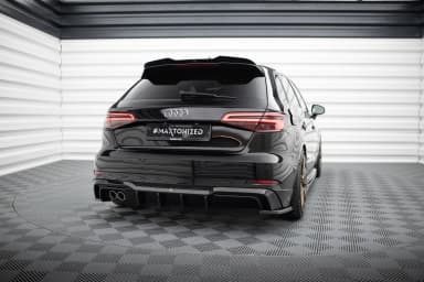 Задня накладка Maxton Audi A3 S-Line Sportback 8V Facelift (Wersja z podwójnymi Вихлопami z jedenj strony) - фото My Tuning Lab