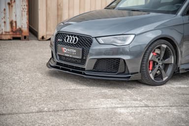 Передній сплітер Street Pro + Flaps Maxton Audi RS3 8V Sportback - фото My Tuning Lab