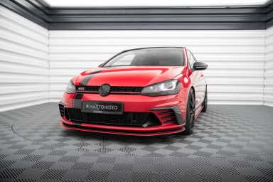 Передній сплітер Maxton Volkswagen Golf MK7 GTI Clubsport (червоний) - фото My Tuning Lab