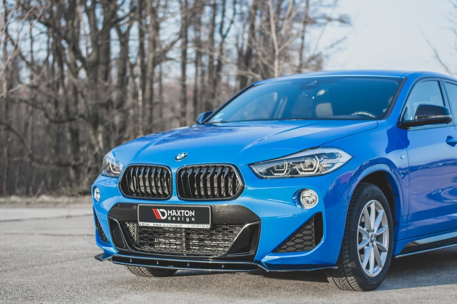 Передній сплітер Maxton BMW X2 F39 M-пакет (чорний глянець) - фото My Tuning Lab