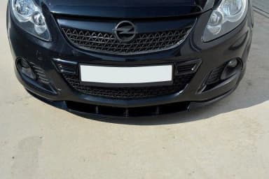 Передній сплітер Maxton Opel Corsa D Nurburg ( OPC / VXR Bumper ) (чорний глянець) - фото My Tuning Lab