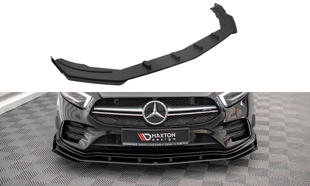 Передній сплітер Street Pro + Flaps Maxton Mercedes A35 AMG / AMG-Line Aero Pack W177 - фото My Tuning Lab