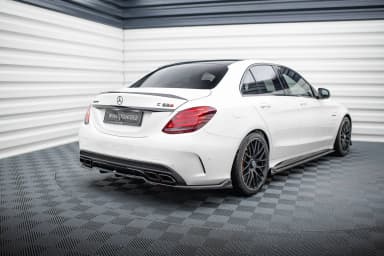 Задній сплітер (Z Dyfuzorem) Maxton Mercedes-AMG C63 Sedan / Estate W205 / S205 - фото My Tuning Lab