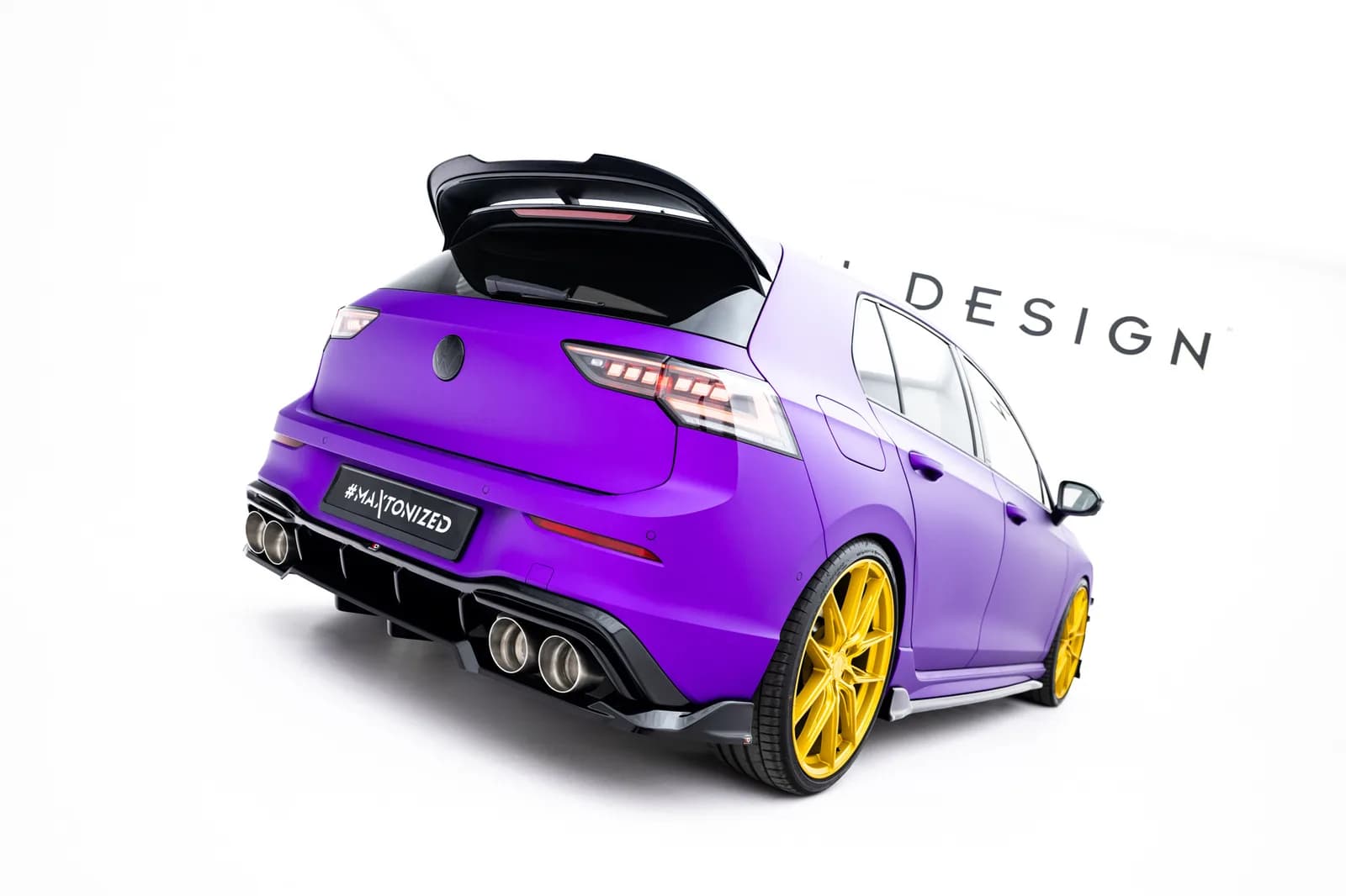 Задній сплітер (Z Dyfuzorem) V.1 Maxton Volkswagen Golf R Hatchback Mk8 / Mk8 Facelift - фото My Tuning Lab