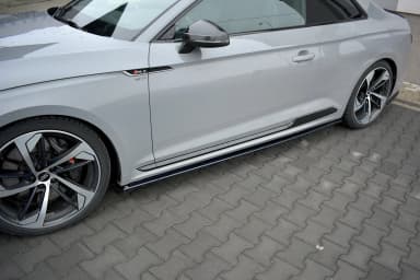 Накладки на пороги Maxton Audi RS5 F5 Coupe (чорний глянець) - фото My Tuning Lab